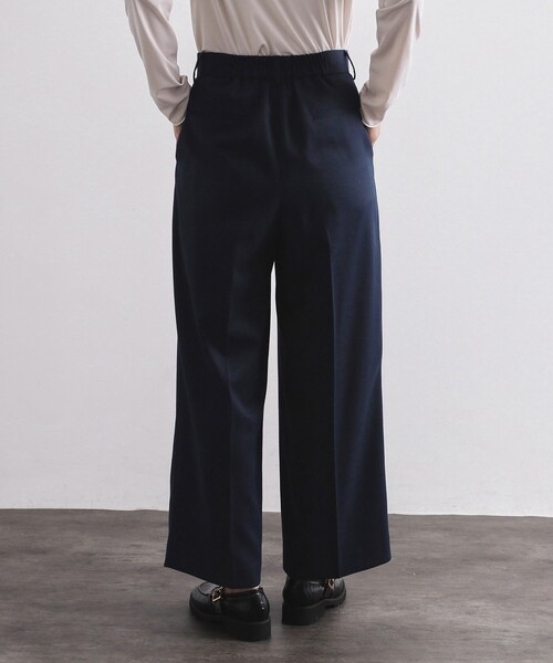 OPAQUE.CLIP（オペークドットクリップ）の「カルゼタックワイドパンツ【洗濯機OK】（その他パンツ・レディース・オフホワイト/ネイビー・38/40）」の13枚目の写真