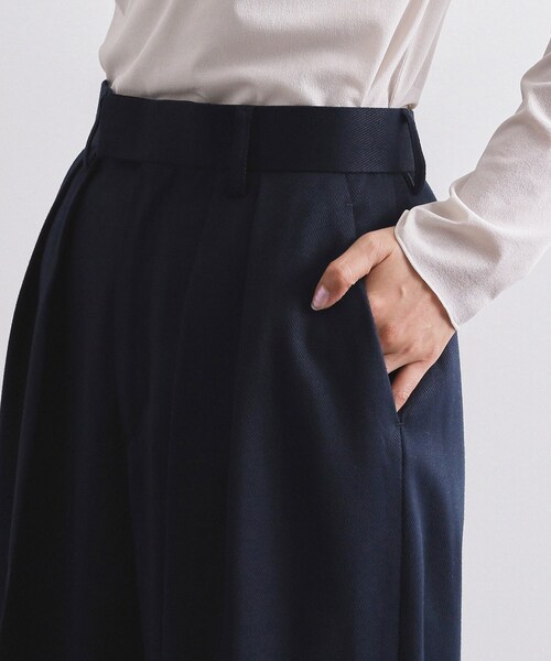 OPAQUE.CLIP（オペークドットクリップ）の「カルゼタックワイドパンツ【洗濯機OK】（その他パンツ・レディース・オフホワイト/ネイビー・38/40）」の15枚目の写真