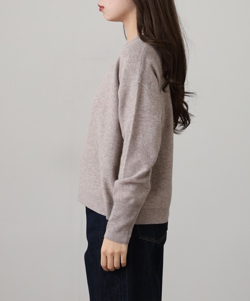 EGLANTINE(エグランティーヌ)の「EGLANTINE ウール100%スパンコールボーダーニット(ニット/セーター・レディース・オフホワイト/ベージュ/ブラック・38)」の11枚目の写真