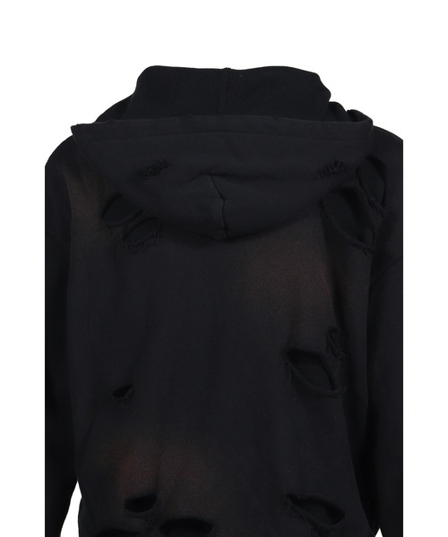 JUN/NAKAYAMA(ジュンナカヤマ)の「THERMAL LAYERED ZIP HOODIE(パーカー・メンズ・ブラック/グレー・46/48)」の6枚目の写真