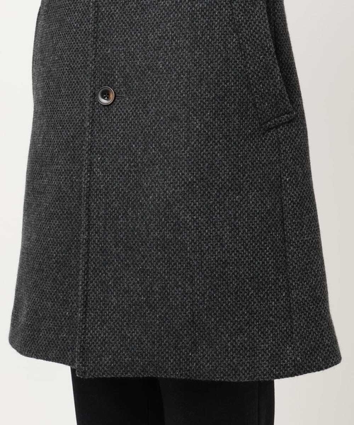 残りわずか/尾州生地/ウール混】RENEWOOLドビー / スタンドカラー