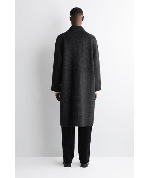 cos ウールコート2024aw リバーシブルチェックウールコート（ステンカラーコート）｜COS（コス