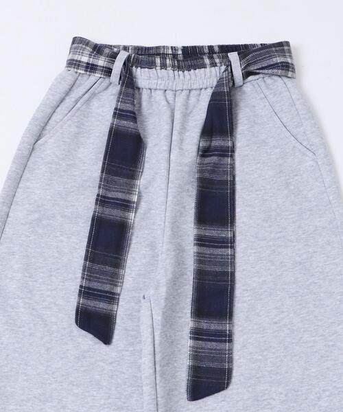 dispark（ディスパーク）の「DISPARK/フェイクスリーブスウェットパンツ（スウェットパンツ・レディース・杢グレー/ブラック・FREE）」の4枚目の写真