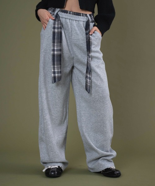 dispark（ディスパーク）の「DISPARK/フェイクスリーブスウェットパンツ（スウェットパンツ・レディース・杢グレー/ブラック・FREE）」の8枚目の写真