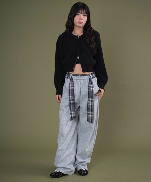 dispark（ディスパーク）の「DISPARK/フェイクスリーブスウェットパンツ（スウェットパンツ・レディース・杢グレー/ブラック・FREE）」の10枚目の写真