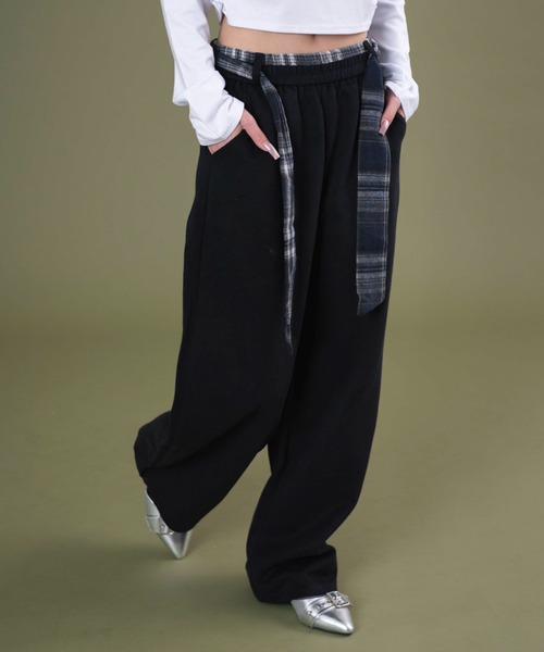 dispark（ディスパーク）の「DISPARK/フェイクスリーブスウェットパンツ（スウェットパンツ・レディース・杢グレー/ブラック・FREE）」の13枚目の写真
