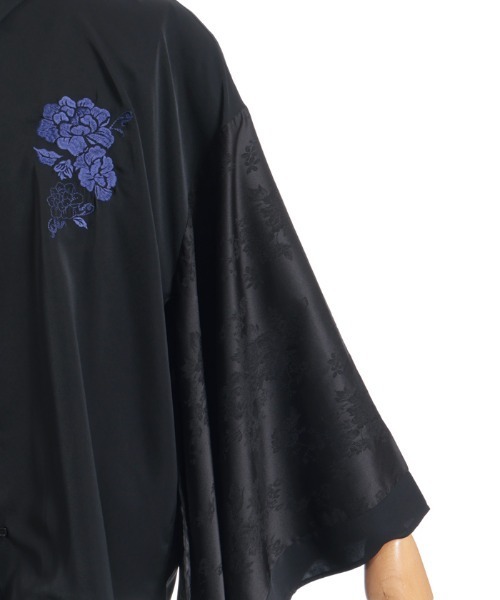REZEN（リゼン）の「牡丹刺繍和袖シャツ（シャツ/ブラウス・メンズ・ブルーパープル/ライトグレー/ローズ・LARGE/MEDIUM）」の17枚目の写真