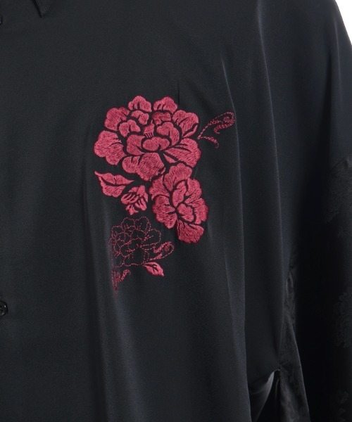 REZEN（リゼン）の「牡丹刺繍和袖シャツ（シャツ/ブラウス・メンズ・ブルーパープル/ライトグレー/ローズ・LARGE/MEDIUM）」の21枚目の写真