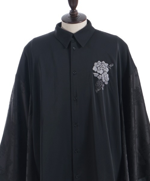 牡丹刺繍和袖シャツ（シャツ/ブラウス）｜REZEN（リゼン）の