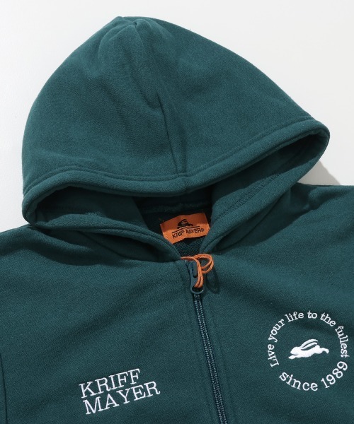 KRIFF MAYER Kid's Collection（クリフメイヤーキッズコレクション）の「裏毛ジップアップパーカー（パーカー・キッズ・グリーン/チャコール/ネイビー/グレー・150/140/130/120/170/160）」の8枚目の写真