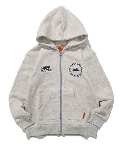 KRIFF MAYER Kid's Collection（クリフメイヤーキッズコレクション）の「裏毛ジップアップパーカー（パーカー・キッズ・グリーン/チャコール/ネイビー/グレー・150/140/130/120/170/160）」の14枚目の写真