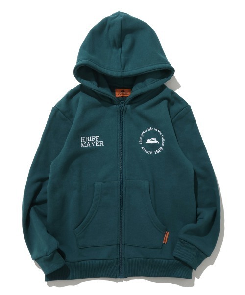 KRIFF MAYER Kid's Collection（クリフメイヤーキッズコレクション）の「裏毛ジップアップパーカー（パーカー・キッズ・グリーン/チャコール/ネイビー/グレー・150/140/130/120/170/160）」の16枚目の写真