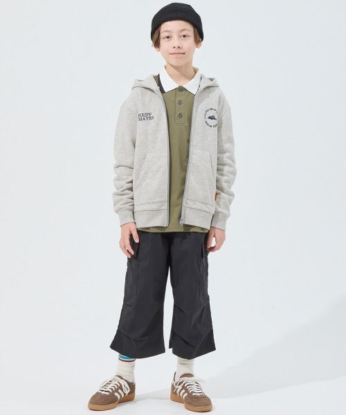 KRIFF MAYER Kid's Collection（クリフメイヤーキッズコレクション）の「裏毛ジップアップパーカー（パーカー・キッズ・グリーン/チャコール/ネイビー/グレー・150/140/130/120/170/160）」の21枚目の写真