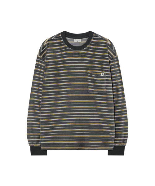 COVERNAT(カバーナット)の「ベルベットストライプロングスリーブ グレー(Tシャツ/カットソー・レディース・その他・SMALL/MEDIUM/LARGE/X-LARGE)」の1枚目の写真