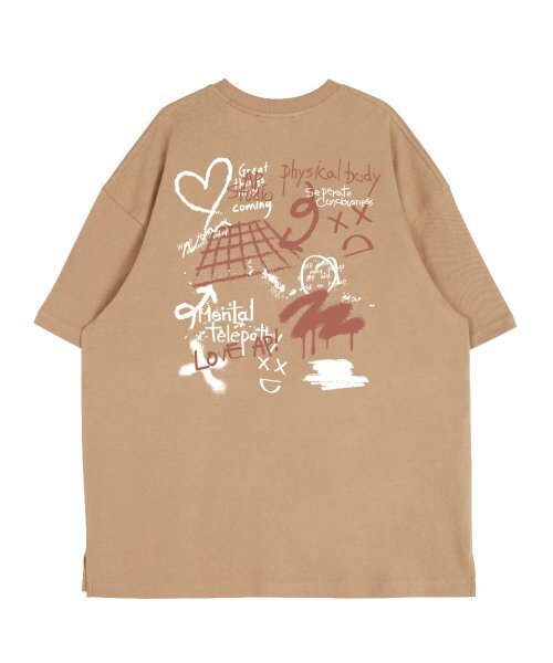 ASTRAL PROJECTION(アストラルプロジェクション)の「バックアストラルグラフィティラウンドネック15番手コットン半袖Tシャツ_ベージュ(Tシャツ/カットソー・メンズ・その他・LARGE/MEDIUM/X-LARGE)」の3枚目の写真