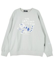 ドゥドゥルキャット オーバーサイズ ドロップショルダー スウェット_ミント