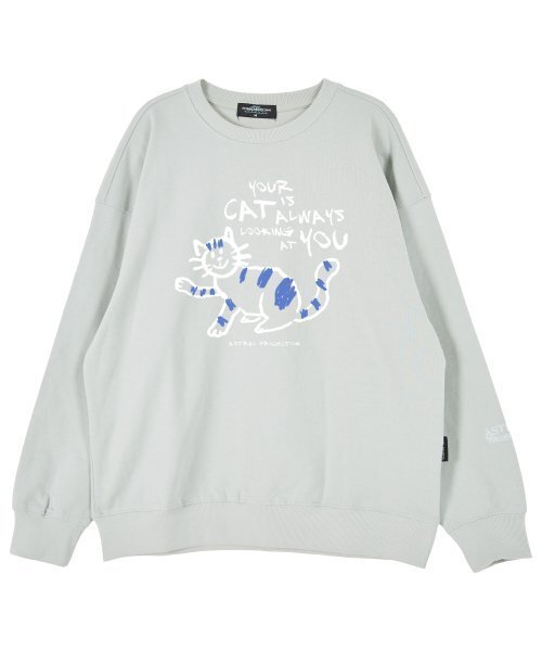 ASTRAL PROJECTION(アストラルプロジェクション)の「ドゥドゥルキャット オーバーサイズ ドロップショルダー スウェット_ミント(スウェット・メンズ・その他・LARGE/MEDIUM)」の1枚目の写真