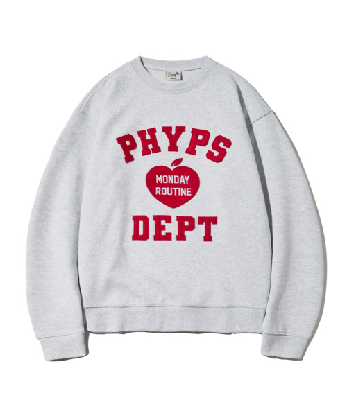 PHYSICAL DEPARTMENT(フィジカル デパートメント)の「アップルアーチロゴスウェットシャツ_ライトグレー(スウェット・レディース・その他・MEDIUM/LARGE/X-LARGE/SMALL)」の2枚目の写真