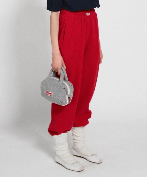 MENASOO（ミナス）の「Track Logo Waffle Jogger Pants_Red（スウェットパンツ・レディース・レッド・F）」の3枚目の写真