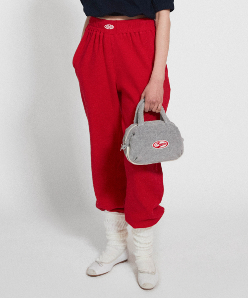 MENASOO（ミナス）の「Track Logo Waffle Jogger Pants_Red（スウェットパンツ・レディース・レッド・F）」の7枚目の写真