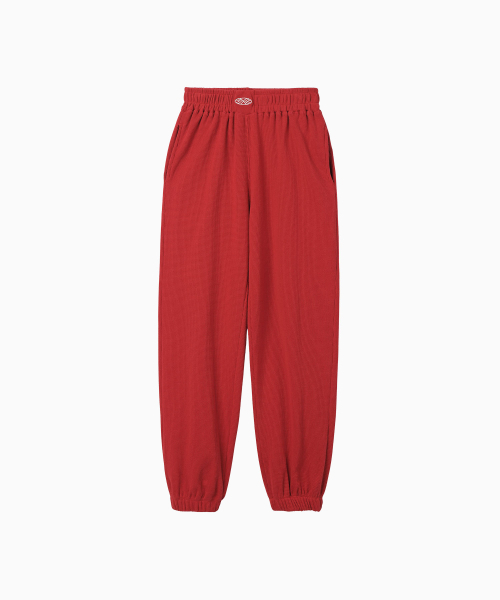 MENASOO（ミナス）の「Track Logo Waffle Jogger Pants_Red（スウェットパンツ・レディース・レッド・F）」の8枚目の写真