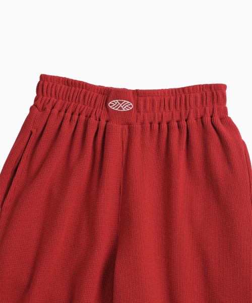 MENASOO（ミナス）の「Track Logo Waffle Jogger Pants_Red（スウェットパンツ・レディース・レッド・F）」の10枚目の写真