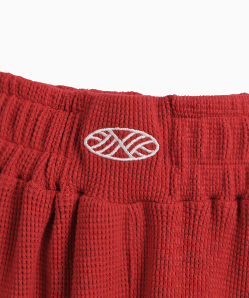 MENASOO（ミナス）の「Track Logo Waffle Jogger Pants_Red（スウェットパンツ・レディース・レッド・F）」の11枚目の写真