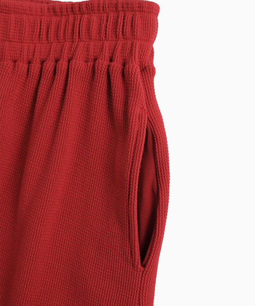 MENASOO（ミナス）の「Track Logo Waffle Jogger Pants_Red（スウェットパンツ・レディース・レッド・F）」の12枚目の写真