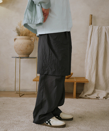 MALEN（マレン）の「ユニセックスシースルーレイヤードパンツグレー（その他パンツ）」