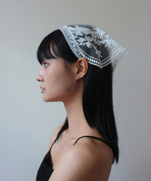 RUBATI（ルバティ）の「ザガーデンオブエンジェル レースヘアバンダナスカーフ（バンダナ/スカーフ）」