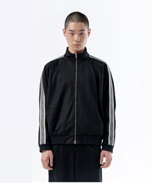 DUCKDIVE（ダックダイブ）の「リングテープラグラントラックジップアップブラック（ナイロンジャケット）」