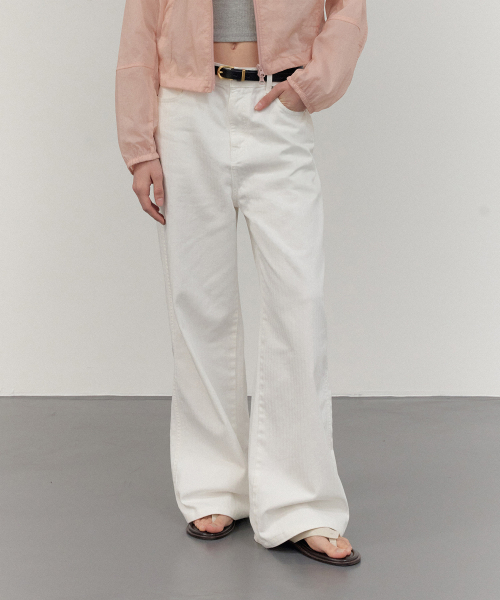 CITTA(シータ)の「ストライプワイドパンツ_CTD415(ホワイト)(その他パンツ・レディース・ホワイト・MEDIUM/LARGE)」の3枚目の写真