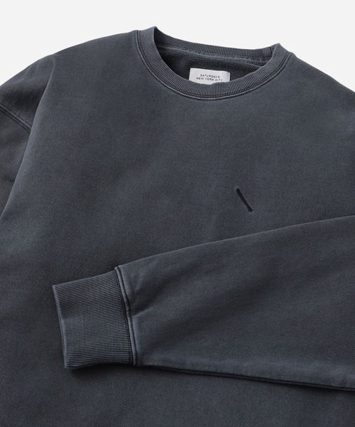 Saturdays NYC（サタデーズ ニューヨークシティ ）の「Bowery Slash Sweatshirt（スウェット・メンズ・ブルー/キナリ/チャコールグレー・L/M/S）」の7枚目の写真