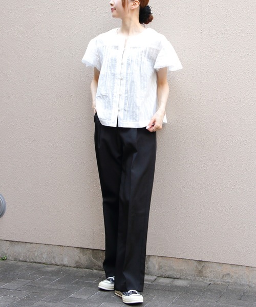 THE SHINZONE(ザ シンゾーン)の「THE SHINZONE/シンゾーン レースブラウス LACE BLOUSE 26MMSBL08(シャツ/ブラウス・レディース・ホワイト/ブラック・36)」の21枚目の写真