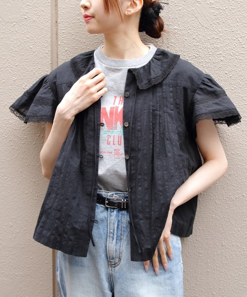 THE SHINZONE(ザ シンゾーン)の「THE SHINZONE/シンゾーン レースブラウス LACE BLOUSE 26MMSBL08(シャツ/ブラウス・レディース・ホワイト/ブラック・36)」の12枚目の写真