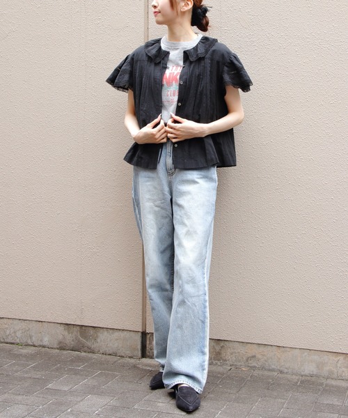 THE SHINZONE(ザ シンゾーン)の「THE SHINZONE/シンゾーン レースブラウス LACE BLOUSE 26MMSBL08(シャツ/ブラウス・レディース・ホワイト/ブラック・36)」の9枚目の写真