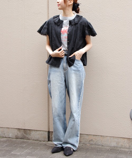 THE SHINZONE(ザ シンゾーン)の「THE SHINZONE/シンゾーン レースブラウス LACE BLOUSE 26MMSBL08(シャツ/ブラウス・レディース・ホワイト/ブラック・36)」の8枚目の写真