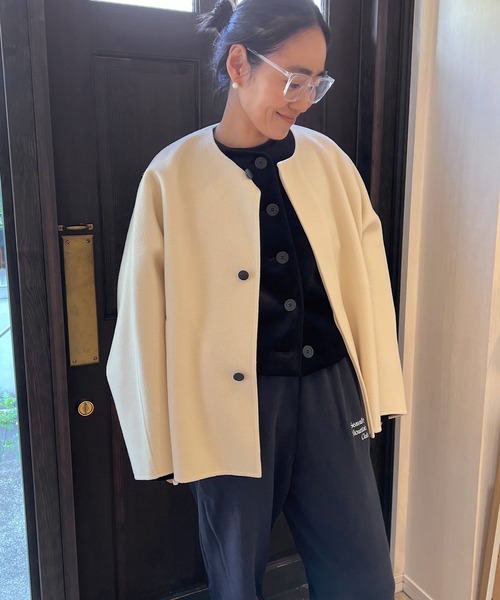 ノーカラーブルゾン（ノーカラージャケット）｜COUDRE（クードル）の