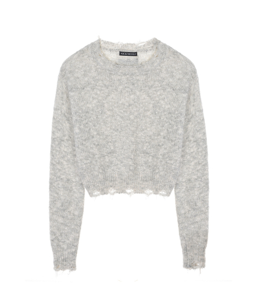NICK&NICOLE(ニックアンドニコール)の「NICOLE BOKASHI DAMAGE KNIT_GRAY(ニット/セーター・レディース・その他・FREE)」の4枚目の写真