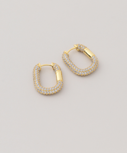 Luv Aj(ラブエージェー)の「《追加》LUV AJ ラヴエージェイ XL PAVE CHAIN LINK HOOP(ピアス(両耳用)・レディース・ゴールド/シルバー・FREE)」の3枚目の写真