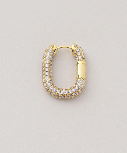 Luv Aj(ラブエージェー)の「《追加》LUV AJ ラヴエージェイ XL PAVE CHAIN LINK HOOP(ピアス(両耳用)・レディース・ゴールド/シルバー・FREE)」の4枚目の写真