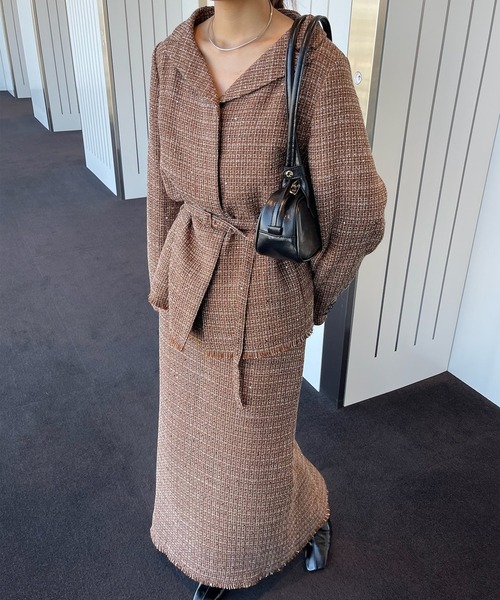 GLITTER TWEED SET UP（セットアップ）｜Ameri（アメリ）の