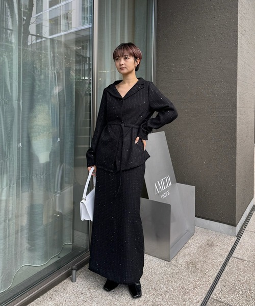 GLITTER TWEED SET UP（セットアップ）｜Ameri（アメリ）の
