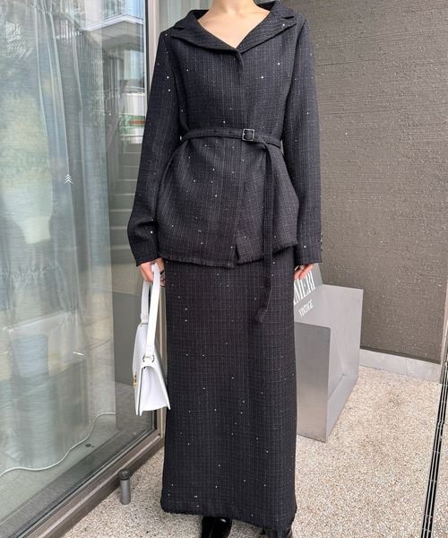 【Ameri VINTAGE】 PLAYFUL TWEED セットアップ Ameri（アメリ）の「PLAYFUL TWEED PANTS（その他パンツ）」 - WEAR