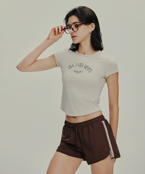 IBA NENETS(イバネネツ)の「ストレッチグラフィックTシャツ-アイボリーメランジ(Tシャツ/カットソー・レディース・その他・SMALL)」の2枚目の写真