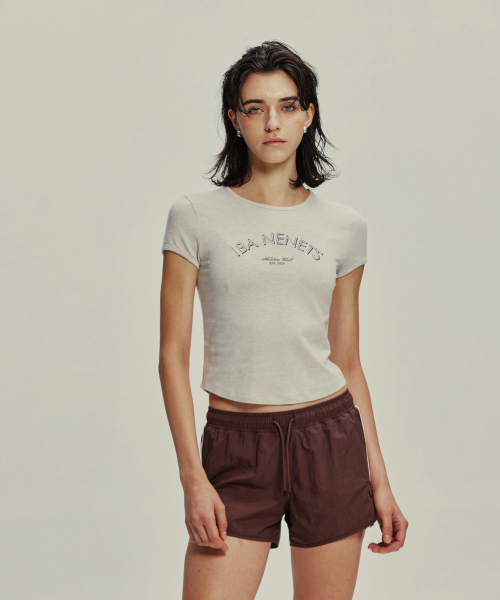 IBA NENETS(イバネネツ)の「ストレッチグラフィックTシャツ-アイボリーメランジ(Tシャツ/カットソー・レディース・その他・SMALL)」の6枚目の写真