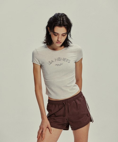 IBA NENETS(イバネネツ)の「ストレッチグラフィックTシャツ-アイボリーメランジ(Tシャツ/カットソー・レディース・その他・SMALL)」の8枚目の写真