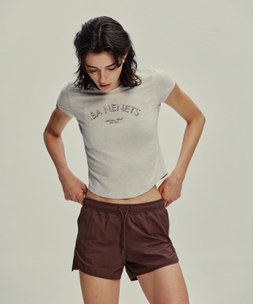 IBA NENETS(イバネネツ)の「ストレッチグラフィックTシャツ-アイボリーメランジ(Tシャツ/カットソー・レディース・その他・SMALL)」の9枚目の写真