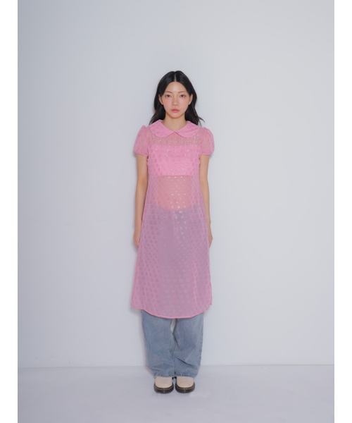 BOMNAL BOUTIQUE(ボムナルブティック)の「ドットミディドレス_ピンク(ワンピース・レディース・その他・SMALL/MEDIUM)」の1枚目の写真