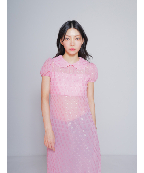 BOMNAL BOUTIQUE(ボムナルブティック)の「ドットミディドレス_ピンク(ワンピース・レディース・その他・SMALL/MEDIUM)」の2枚目の写真